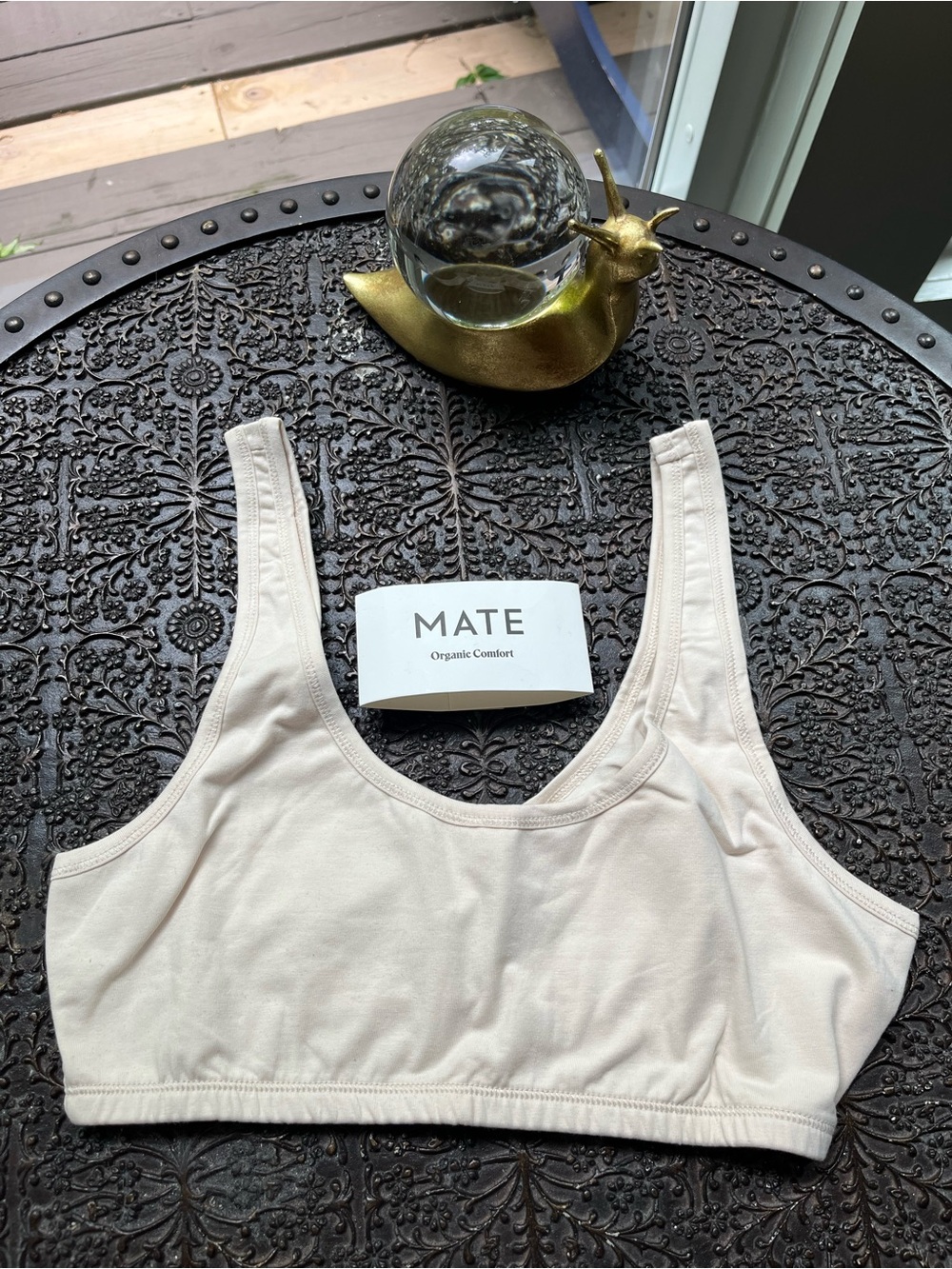 MATE THE LABEL ORGANIC COMFORT SCOOP BRALETTE BONE M - Picture 4 of 5